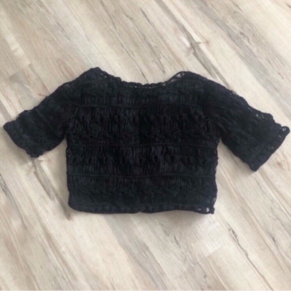 Diane Von Furstenberg Black Crochet Cardigan - Picture 10 of 13